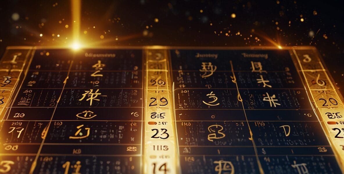 Leonardo Lightning XL A calendar glowing with golden light sur 3