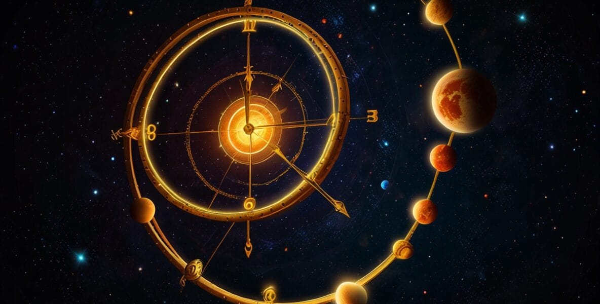 Leonardo Lightning XL A celestial clock with planets orbiting 0