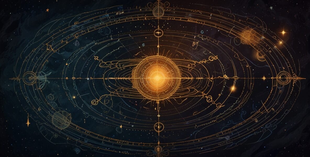 Merkür ve Haberleşme Teknolojileri: Astrolojik Bir Bakış 1 Leonardo Lightning XL A celestial map with Mercury symbols int 3