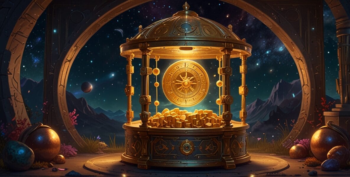 Leonardo Lightning XL A cosmic vault filled with glowing treas 2