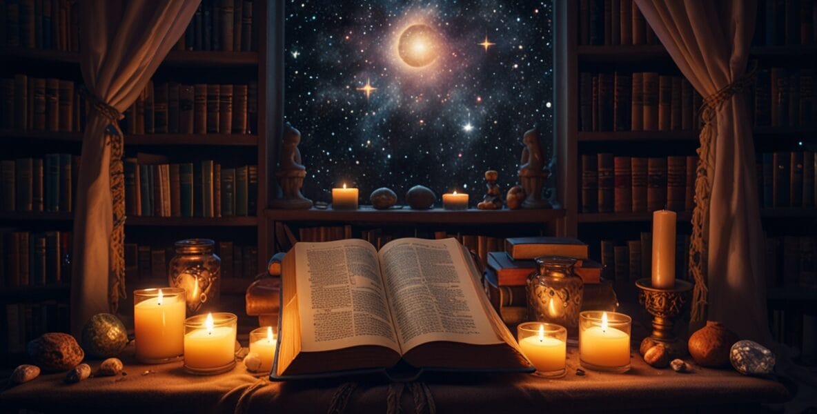 Leonardo Lightning XL A cozy reading corner with glowing books 0