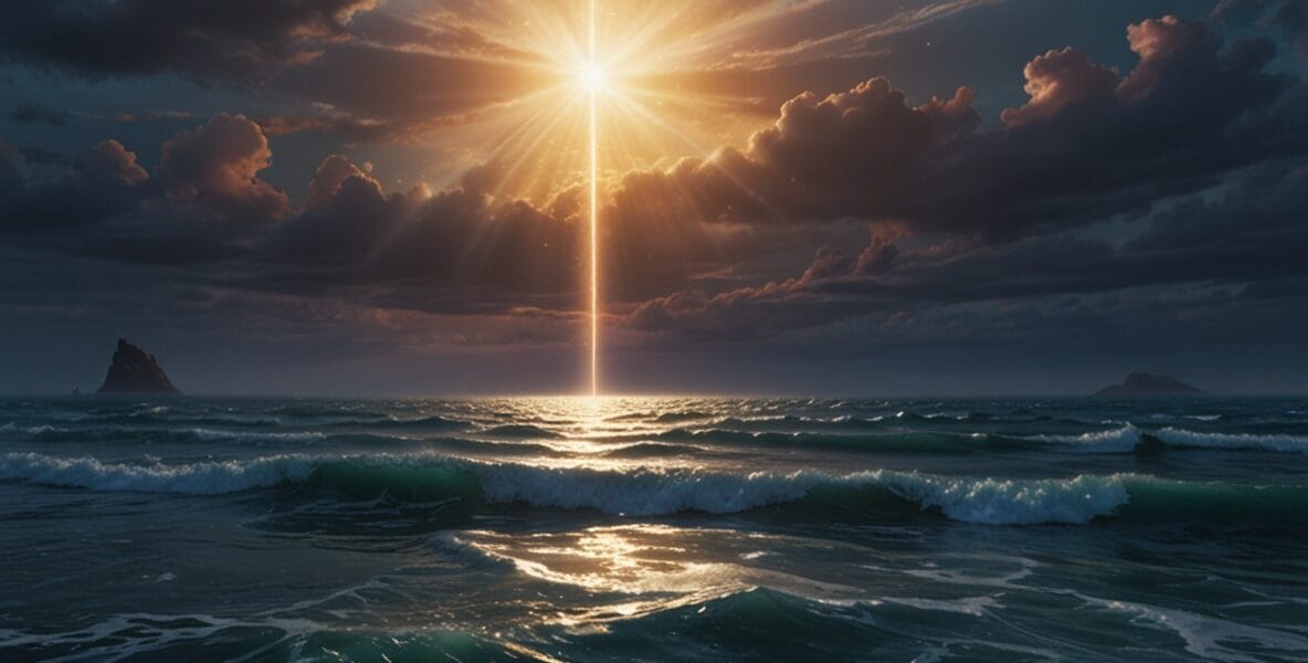 Leonardo Lightning XL A dreamy ethereal ocean scene with shimm 0