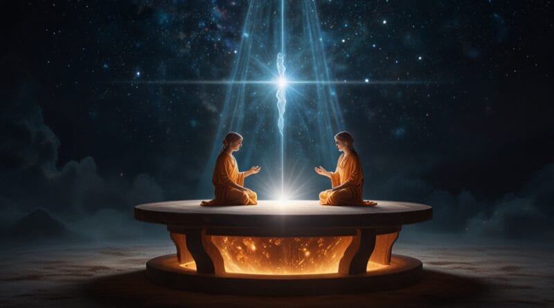 Leonardo Lightning XL A glowing table with two people on eithe 3
