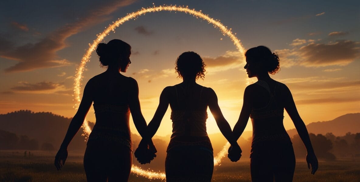 Leonardo Lightning XL A group of glowing figures holding hands 1