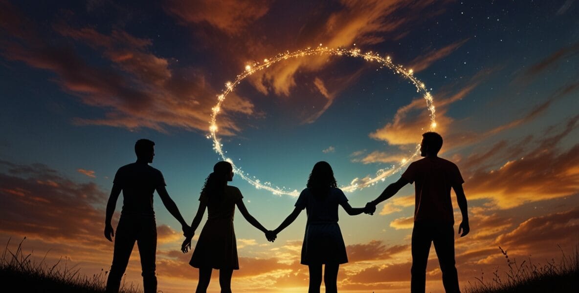 Leonardo Lightning XL A group of glowing figures holding hands 3