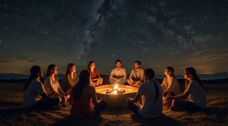 Leonardo Lightning XL A group of people sitting in a circle un 0