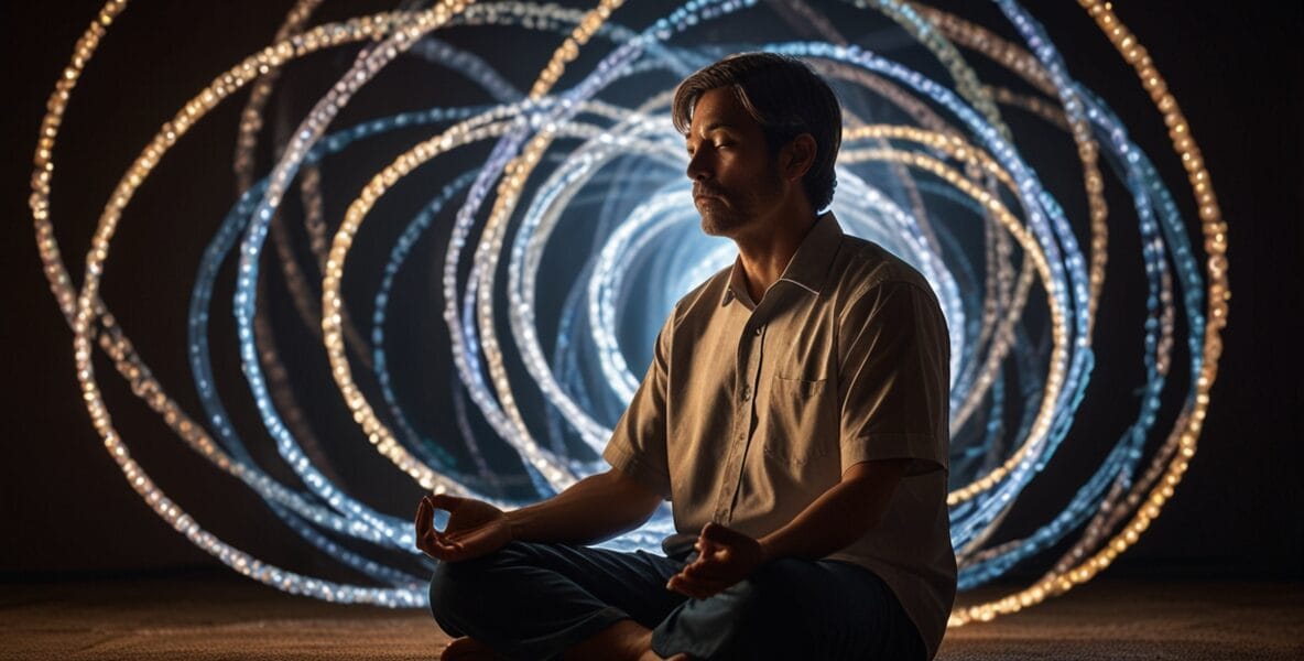 Leonardo Lightning XL A person seated in deep meditation surro 1