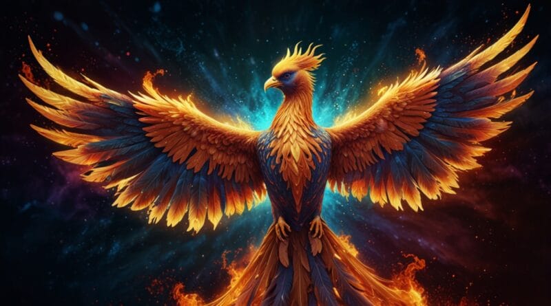 Leonardo Lightning XL A phoenix rising from the ashes in a glo 0