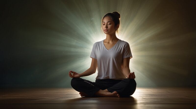 Leonardo Lightning XL A serene individual seated in lotus posi 1