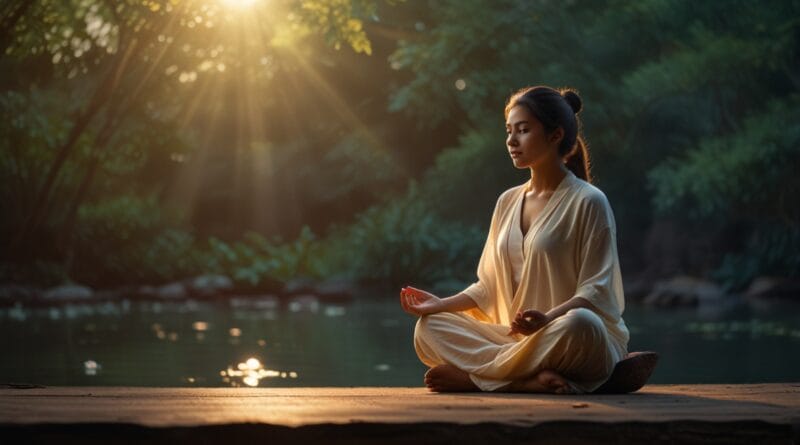 Leonardo Lightning XL A serene individual seated in lotus posi 2