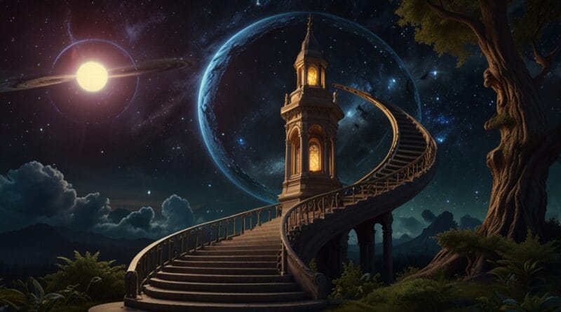 Leonardo Lightning XL A structured cosmic scene with a glowing 0