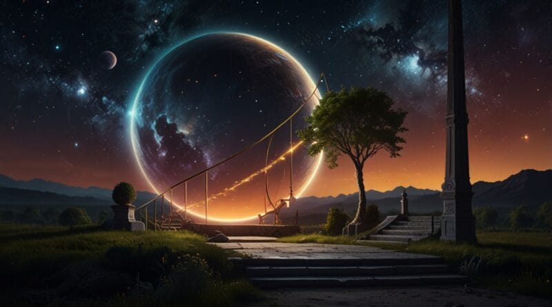 Leonardo Lightning XL A structured cosmic scene with a glowing 1