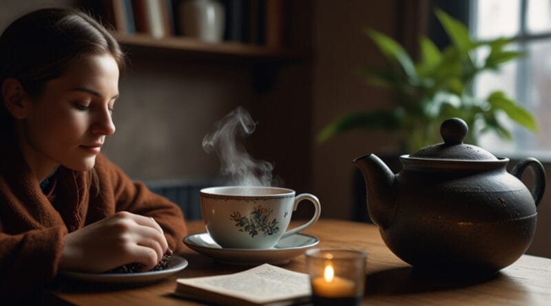 A cozy indoor setting with a person enjo 0