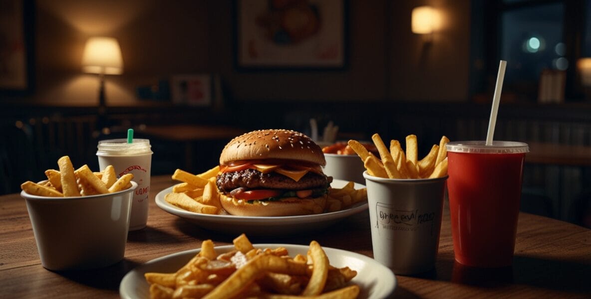 Duygusal Yeme Alışkanlıkları ve Zihin-Beden Farkındalığı 1 A dimly lit room with a cozy yet slightl 0