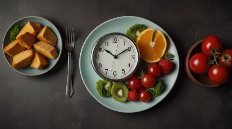 A modern minimalist clock with a plate o 0
