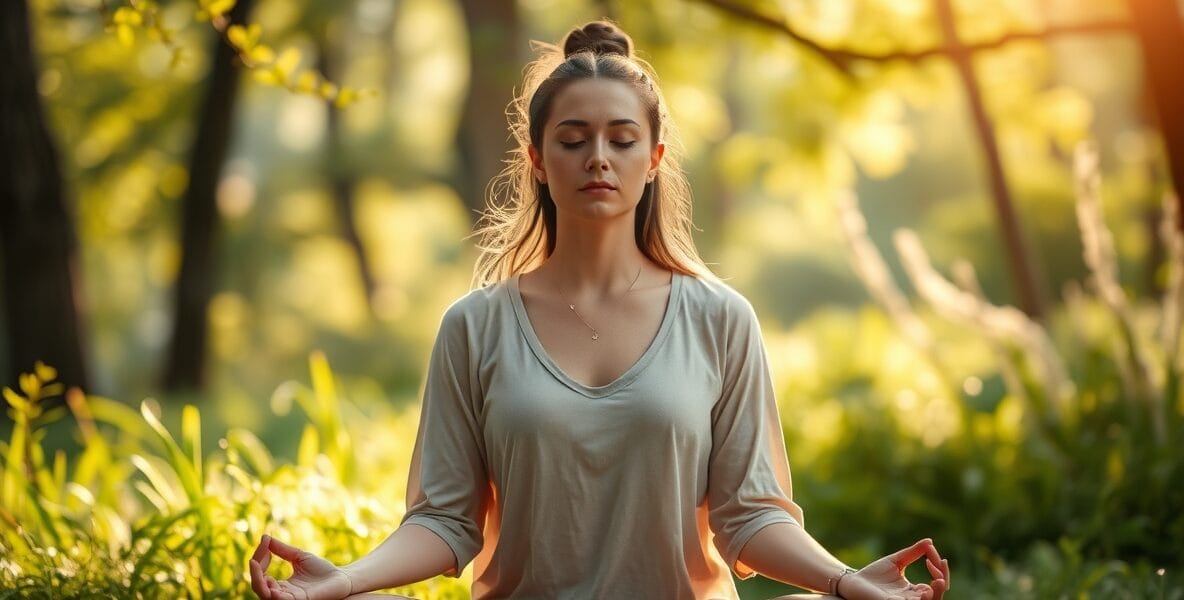 Şükran Duygusu: Hayatınızdaki Güzellikleri Fark Etmek ve Değer Bilmek 1 A serene woman meditating in a peaceful natural s 0