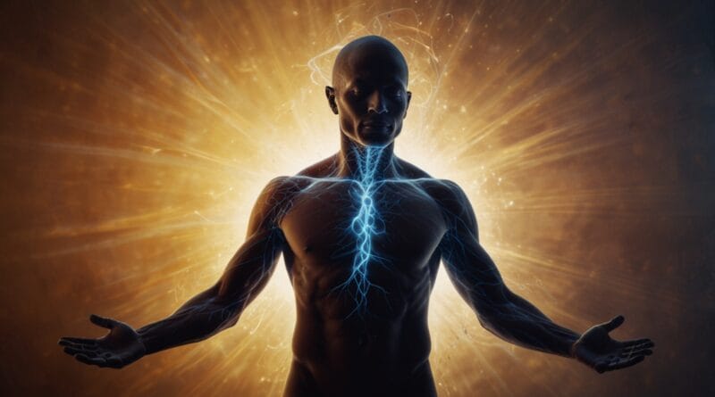 A tranquil scene featuring a soft glowin 1