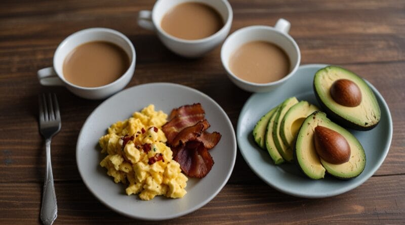 A vibrant ketogenic breakfast plate with 3