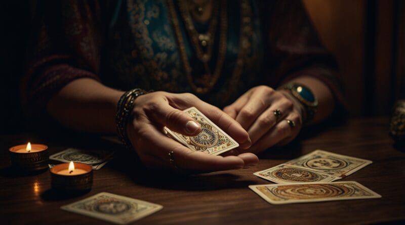 Leonardo Lightning XL A fortune tellers hands shuffling tarot 0