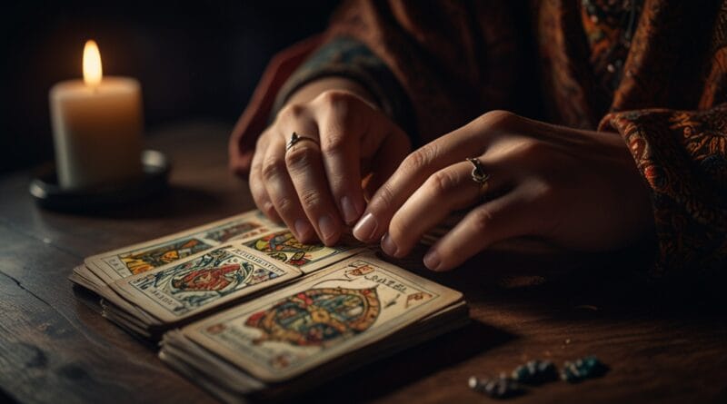 Leonardo Lightning XL A fortune tellers hands shuffling tarot 1