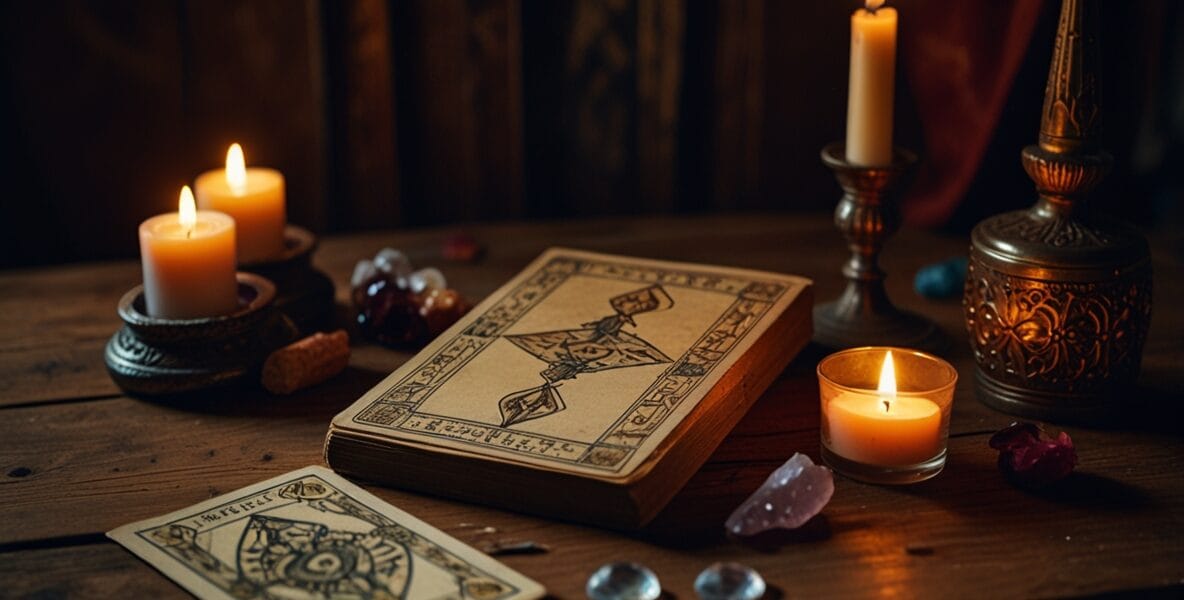 Leonardo Lightning XL A mystical tarot deck spread on a wooden 1