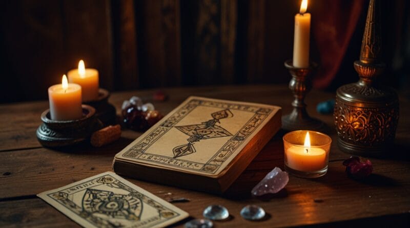 Leonardo Lightning XL A mystical tarot deck spread on a wooden 1