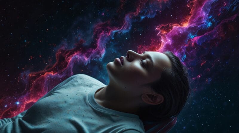 A dreamer floating in space their mind s 2