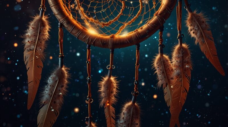 A mystical dreamcatcher woven with const 3