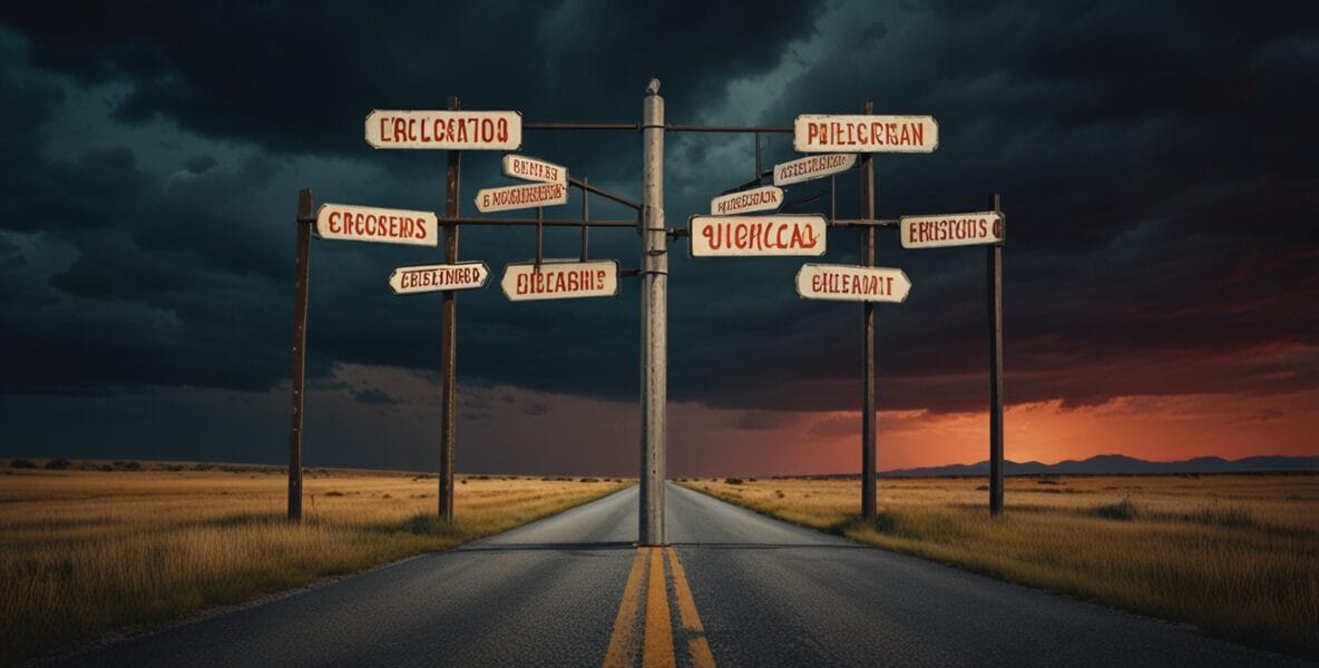 Decision making process crossroads insid 0