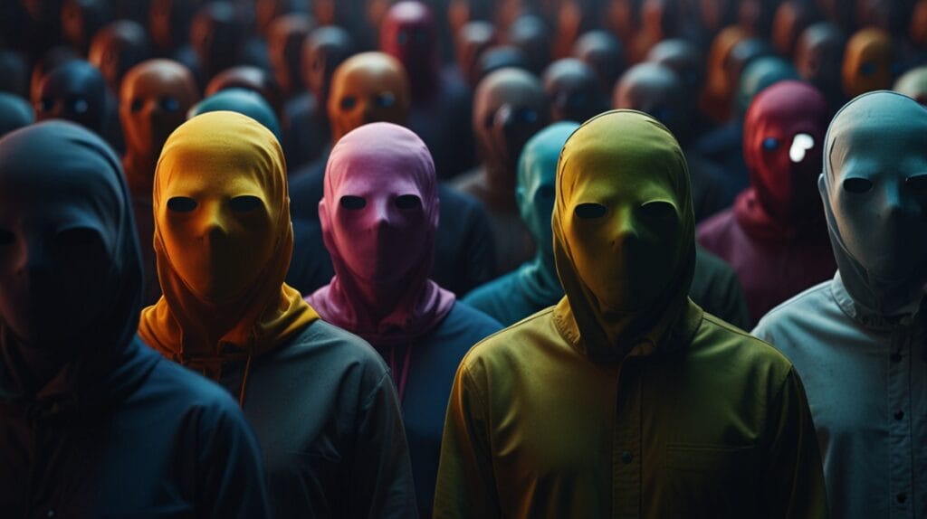 Social influence crowd of faceless peopl 1