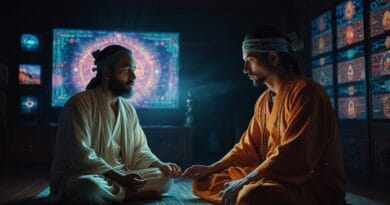 Two_people_facing_each_other_one