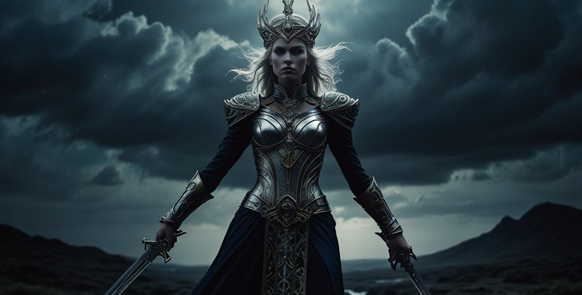 A dramatic tarot card illustration of th 2